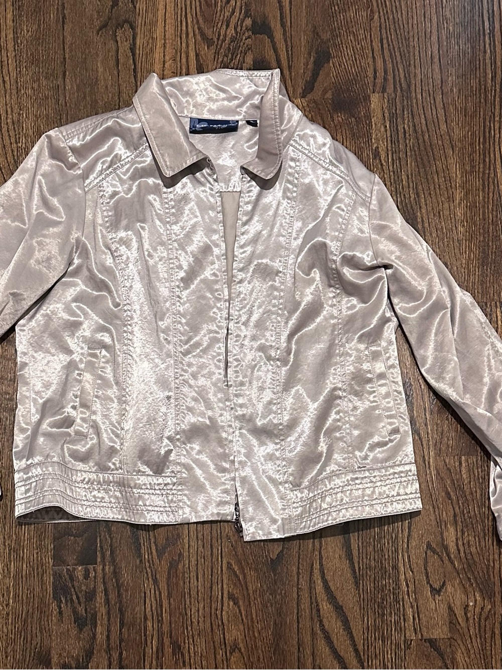 Susan Graver Satin Zip-Front Women's Jacket